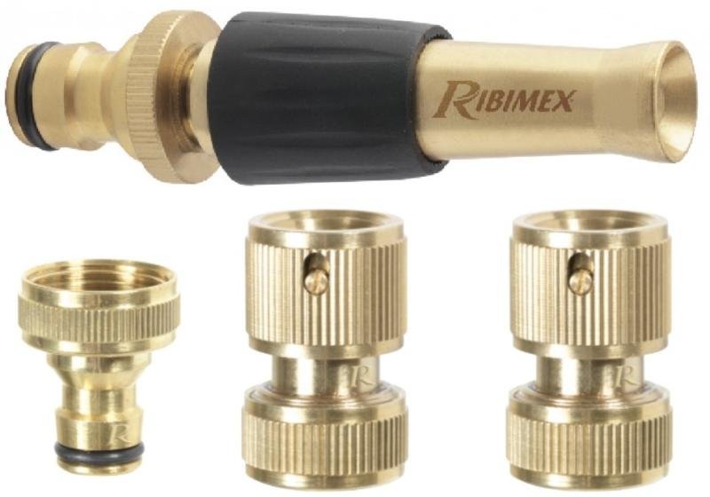 Kit lance d'arrosage laiton réglable Ø 15 mm RIBIMEX
