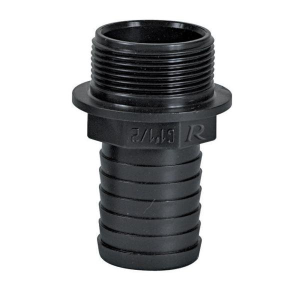 Raccord cannelé mâle plastique 25 mm pour tuyau Ø 19 mm