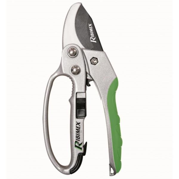 Sécateur à crémaillère aluminium 200 mm RIBIMEX